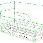 Чертеж Детская кровать Андрия BMS