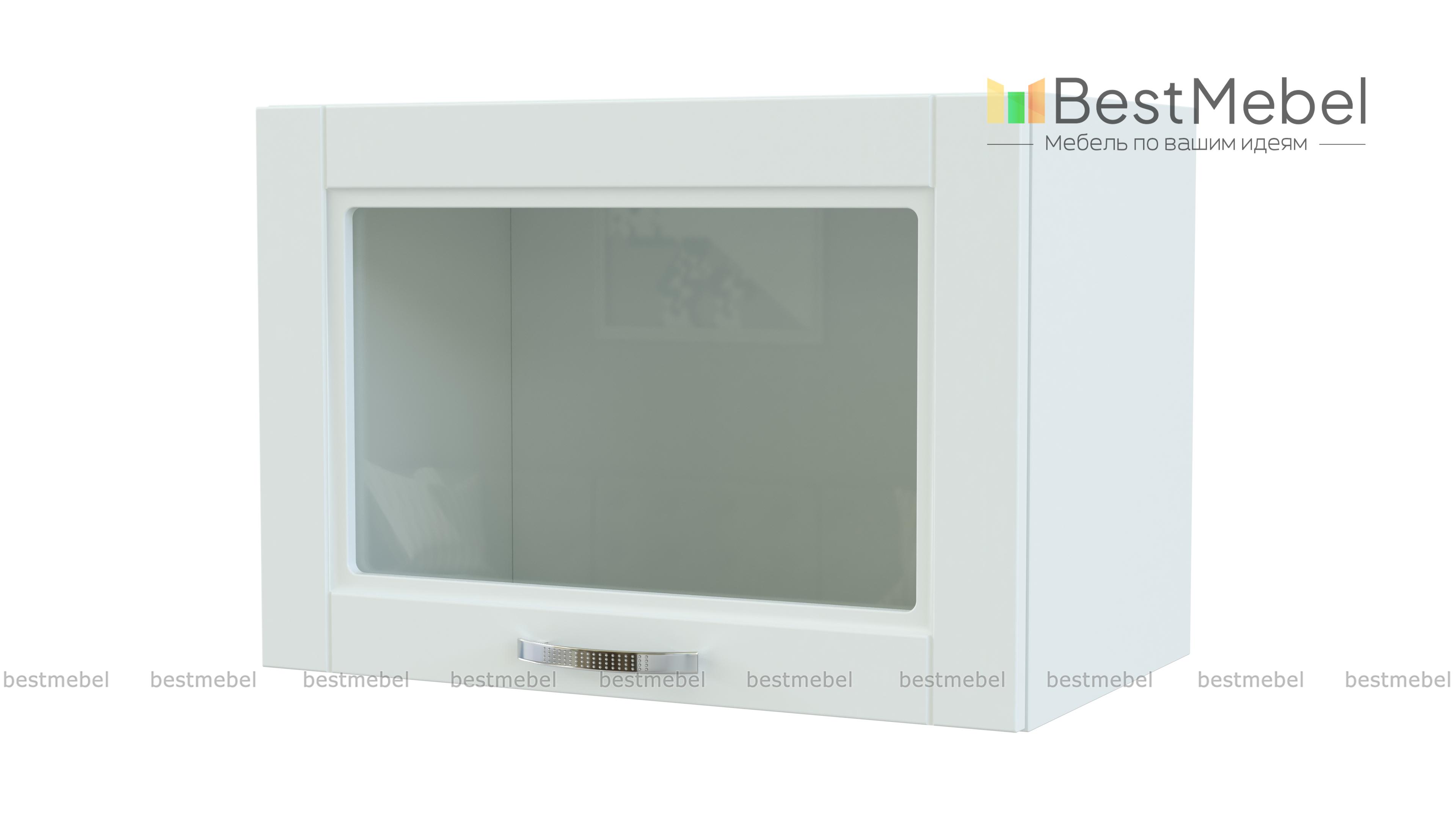 Шкаф верхний Лондон горизонтальный стекло BMS - Фото