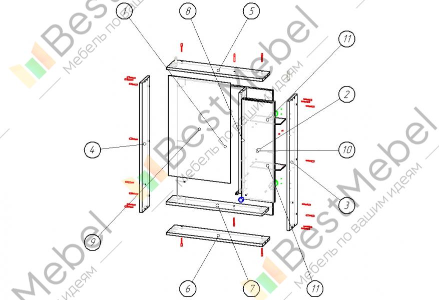 Схема сборки зеркала. Навесная фасадная система Ронсон 300. Навесная фасадная система Ронсон 200. Ронсон-200 – крепление листового композита. Оконный короб вентфасад.
