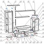 Схема сборки Мебельная стенка Эллада-3 BMS